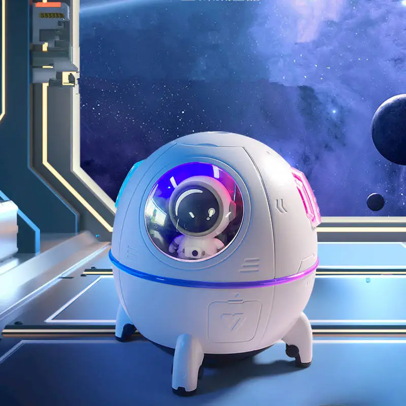 New creative Bluetooth speaker romantic cute girl gift Astronaut mini ultrasonic air humidifier Color LED night light