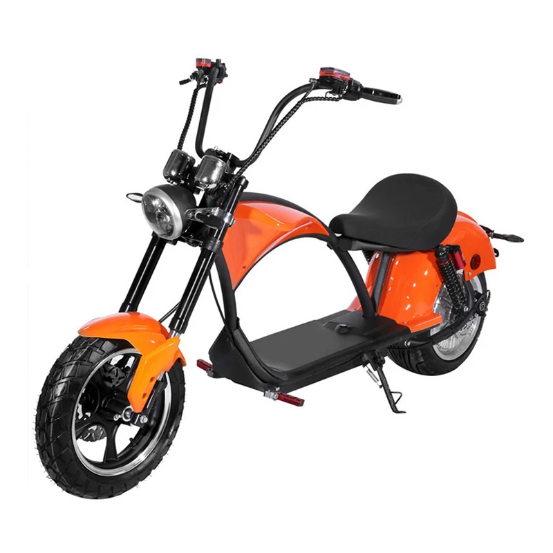 Electric Scooter Retro E Motorcycle 2kw LCD Display Reverse Gear Hydraulic Shock Absorber Removable Battery Citycoco