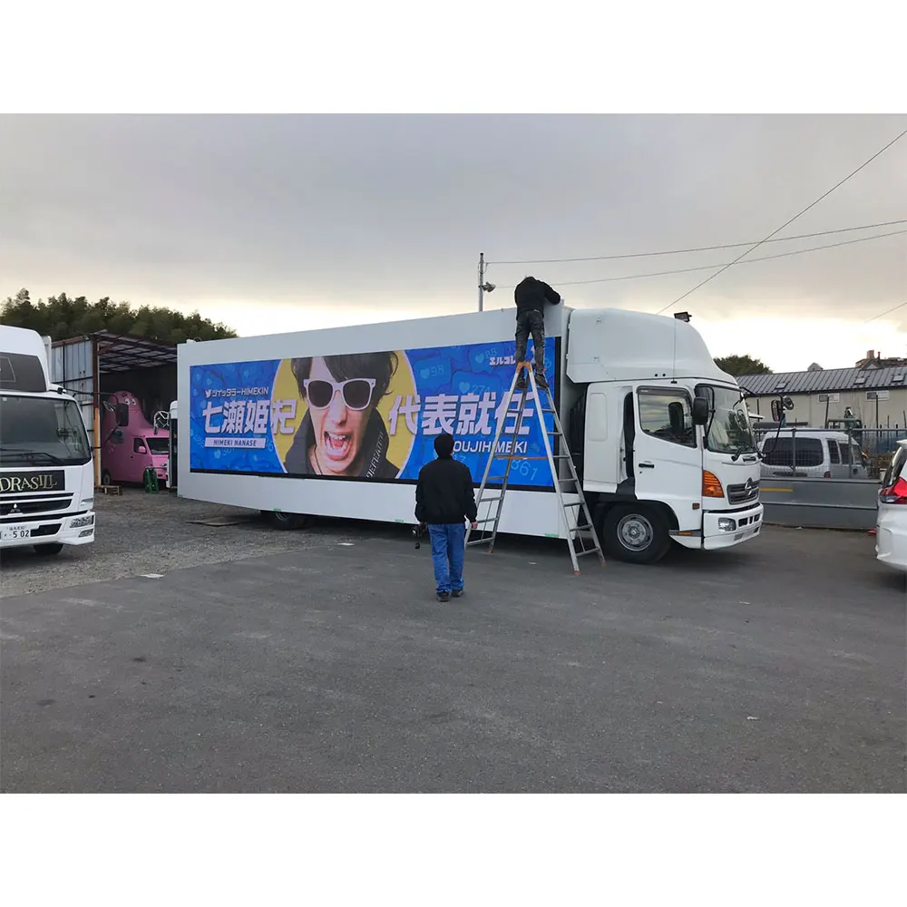 P4 Full Color Digital Commercial Advertising Vehicle Billboard Panel Signs Mobile Truck Led Display Screen Outdoor