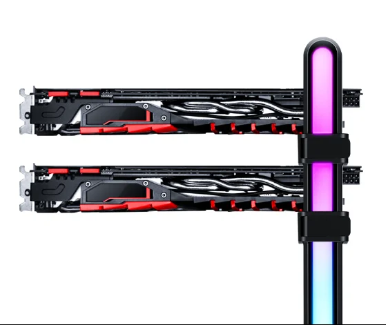 
RGB graphics card jack Asus motherboard Aura Synchronous graphics card holder anti-bending radiator support rod holder 
