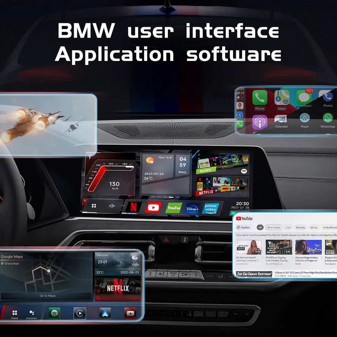 JoyeAuto MMB 4 ГБ 64 Android 10 беспроводная видеоприставка для BMW Youtube Netflix играющая на карте Google