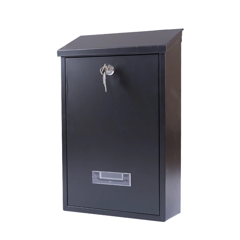 Wall-Mounted Small Metal Mailbox Post with Paper Lock Convenient Mailbox for Mailing Boxes