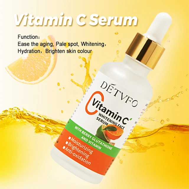 Private Label Hyaluronic Acid Vitamin E Organic Anti Aging Wrinkle Brightening Skin Care Wholesale Vitamin C Serum