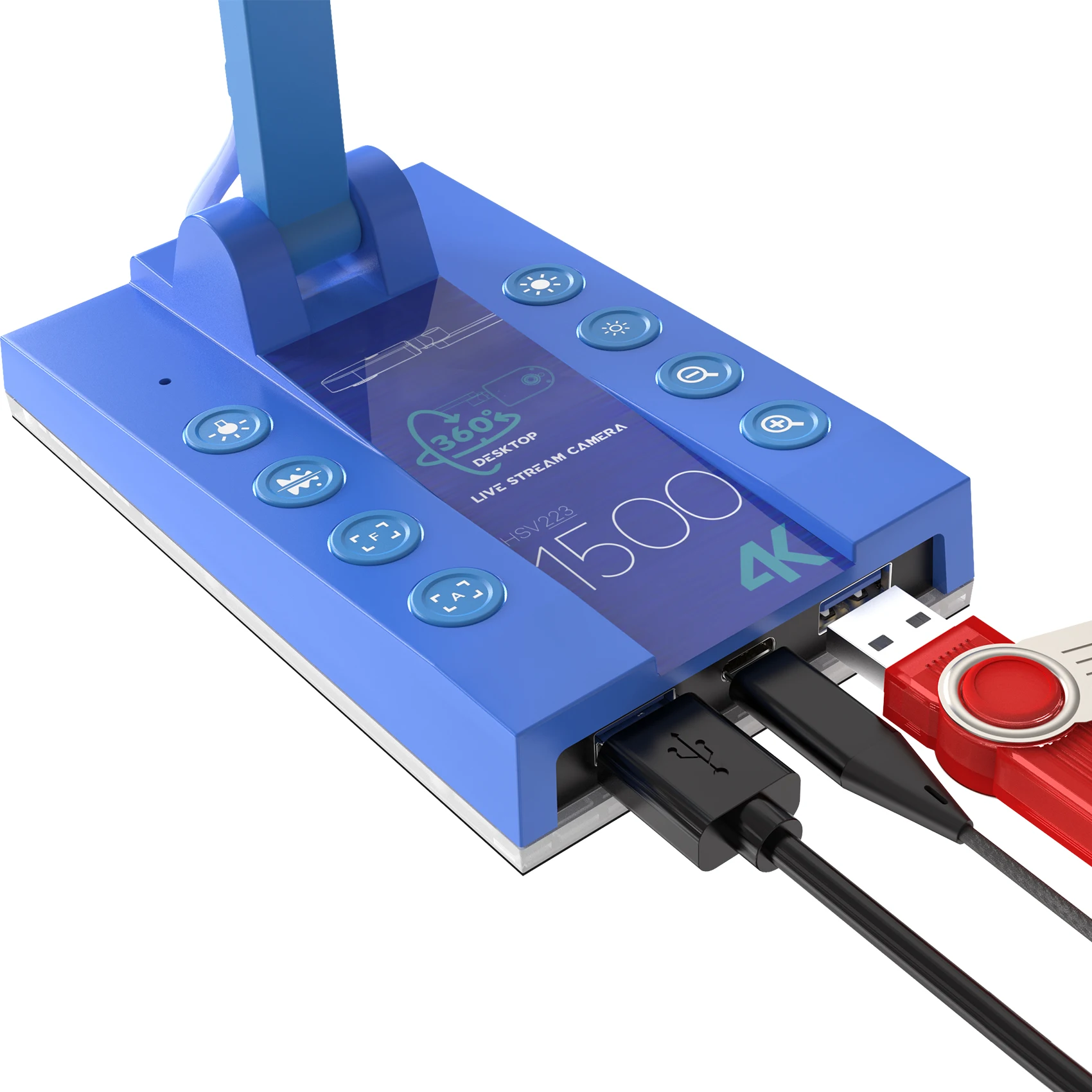 Mirabox Live teaching demonstration education presentation multi-joint document camera visualizer  (HSV223-1500)-4K USB Camera