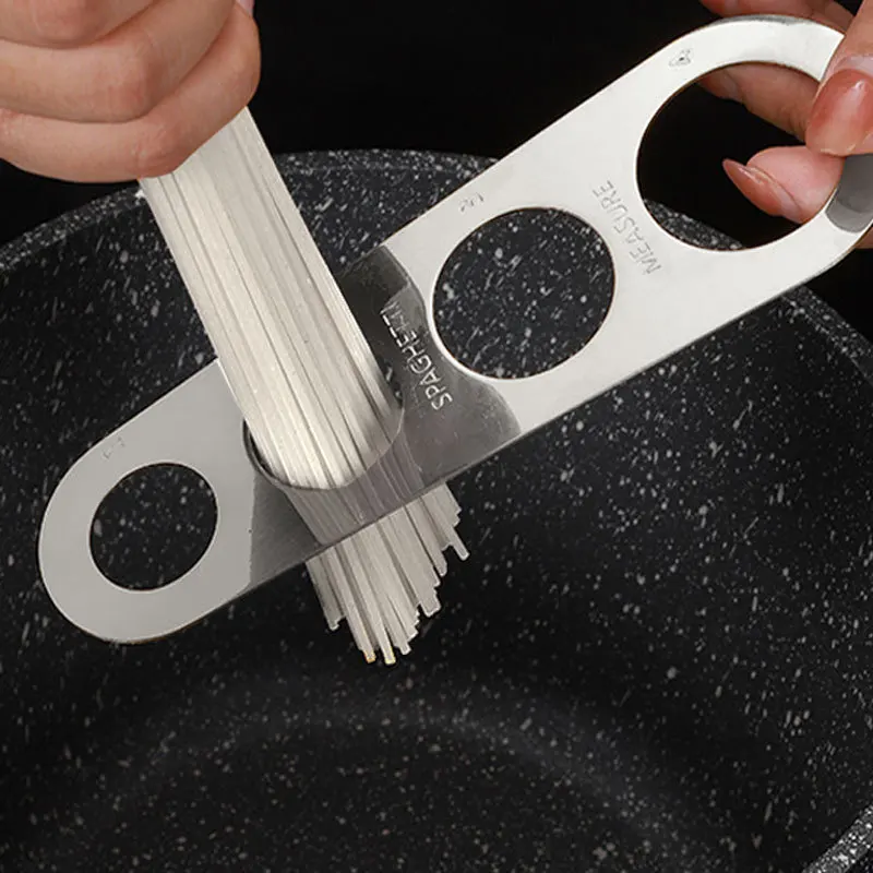4 Serving Portion Stainless Steel Spaghetti Measure Cooking Tool Pasta Ruler Kitchen Pasta Measuring Tool