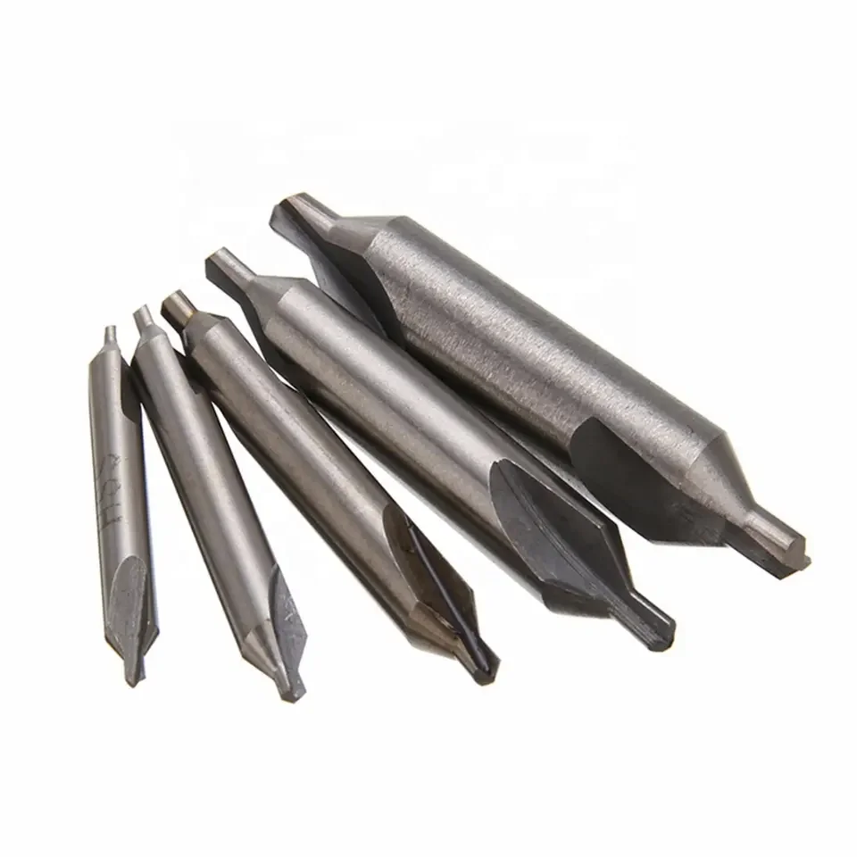 6pcs HSS Combined Center Drills 60 Degree Countersink Angle Bit Set 1.0mm 1.5mm 2.0mm 2.5mm 3.5mm 5mm Metal Drill Bit