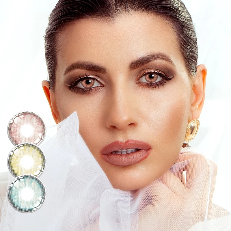 hot selling gem three tone contact lenses with factory price