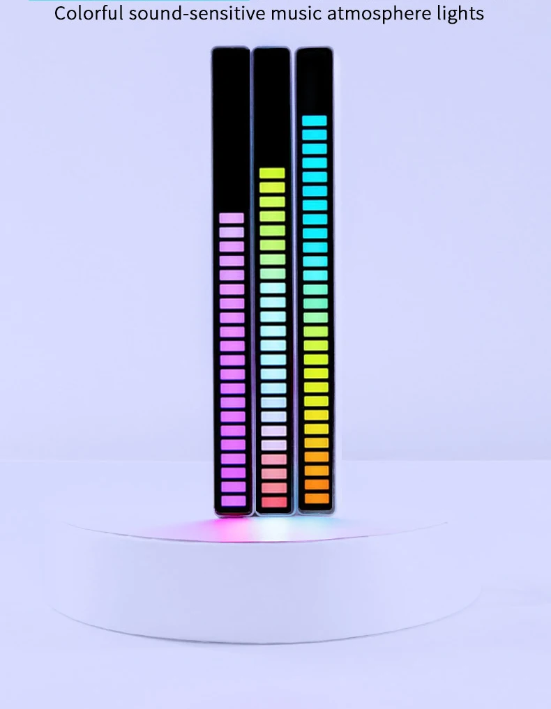 LED Strip Light Sound Control Pickup Rhythm Light Music Atmosphere Light RGB Colorful Tube USB Energy-Saving Lamp