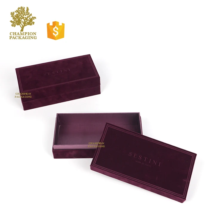 Wholesale elegant velvet suede crafts perfume packaging gift box