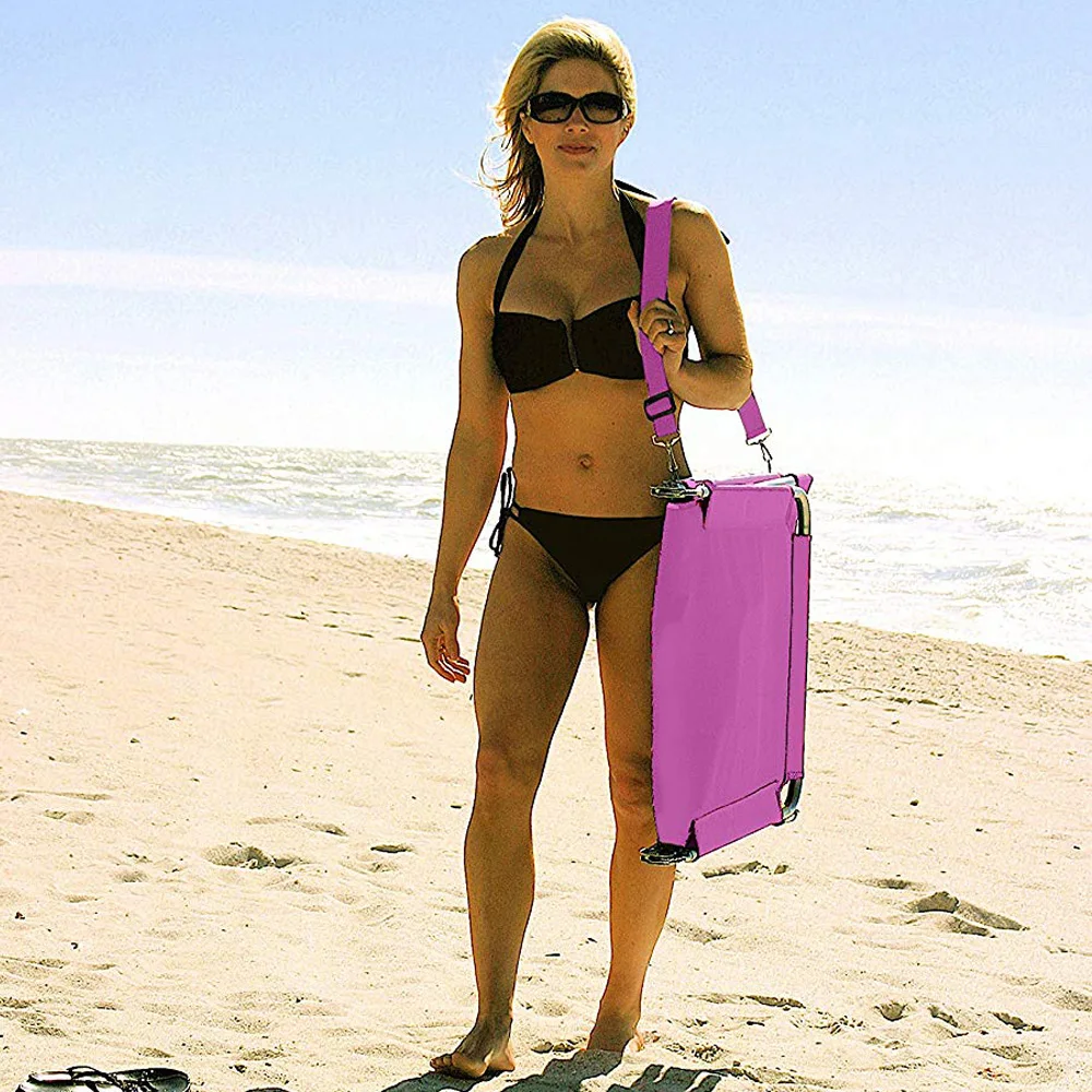 2020 Высококачественная Складная легкая Регулируемая Задняя Коммерческая Портативная Алюминиевая пляжная кровать уличный шезлонг