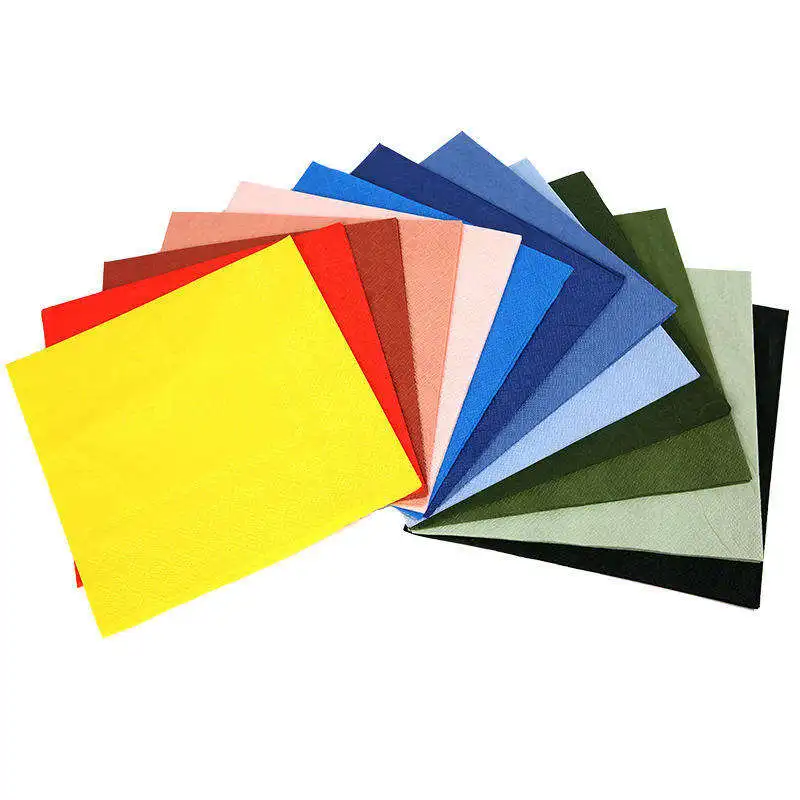 Wholesale 2 Ply Virgin Wood Pulp Color Paper Dinner Napkins Paper Napkins Serviettes