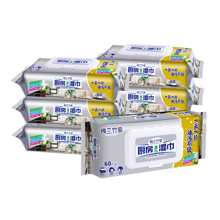 Hot sales  Factory Wet Wipes Kitchen Household Cleaning Wet Wipes