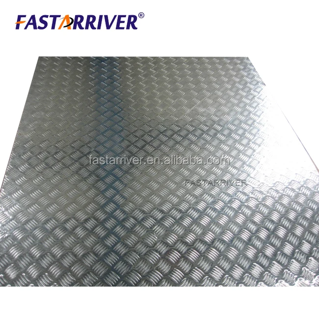 Customized 5 Bars Embossed Aluminum Checkered Plate Sheet for Bus Floor