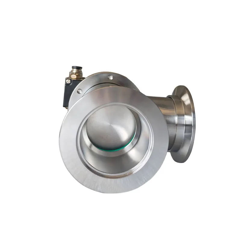 24V Stainless Steel Flapper Valve KF50 Pneumatic Vacuum Angle Valve