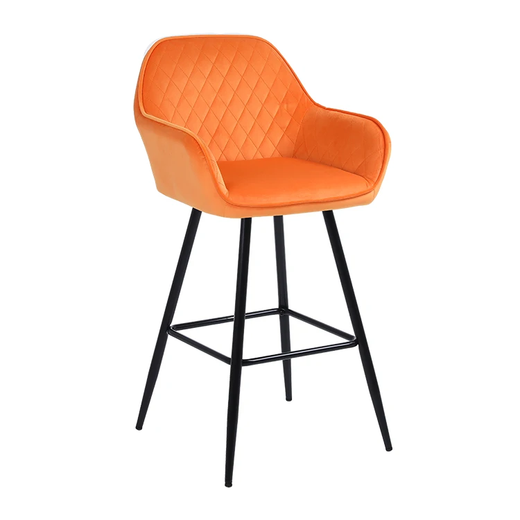 Luxury Bar Stool Modern Outdoor Metal Wood Kitchen Leather Velvet Bar Chair Barstool Wooden Counter Height Bar Stool for Kitchen