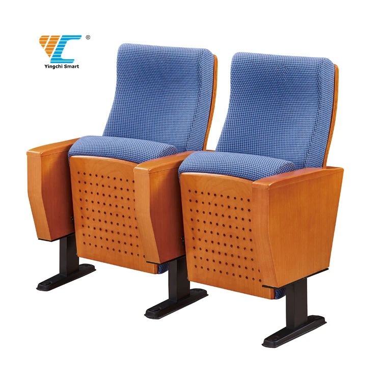 Wholesale High Quality Fabric,Wooden Auditorium Chair With Writing Table