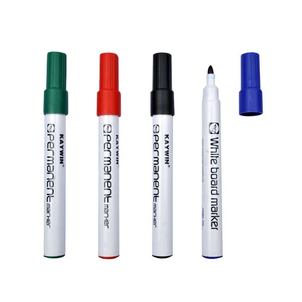 Customized high quality school office black permanent marker pen with colored ink