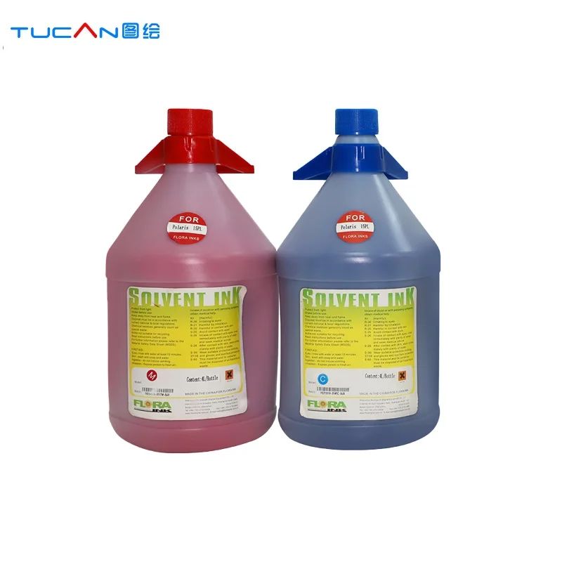 Original Flora solvent ink for all printer with Spectra polaris 512 15pl/35pl solvent printhead