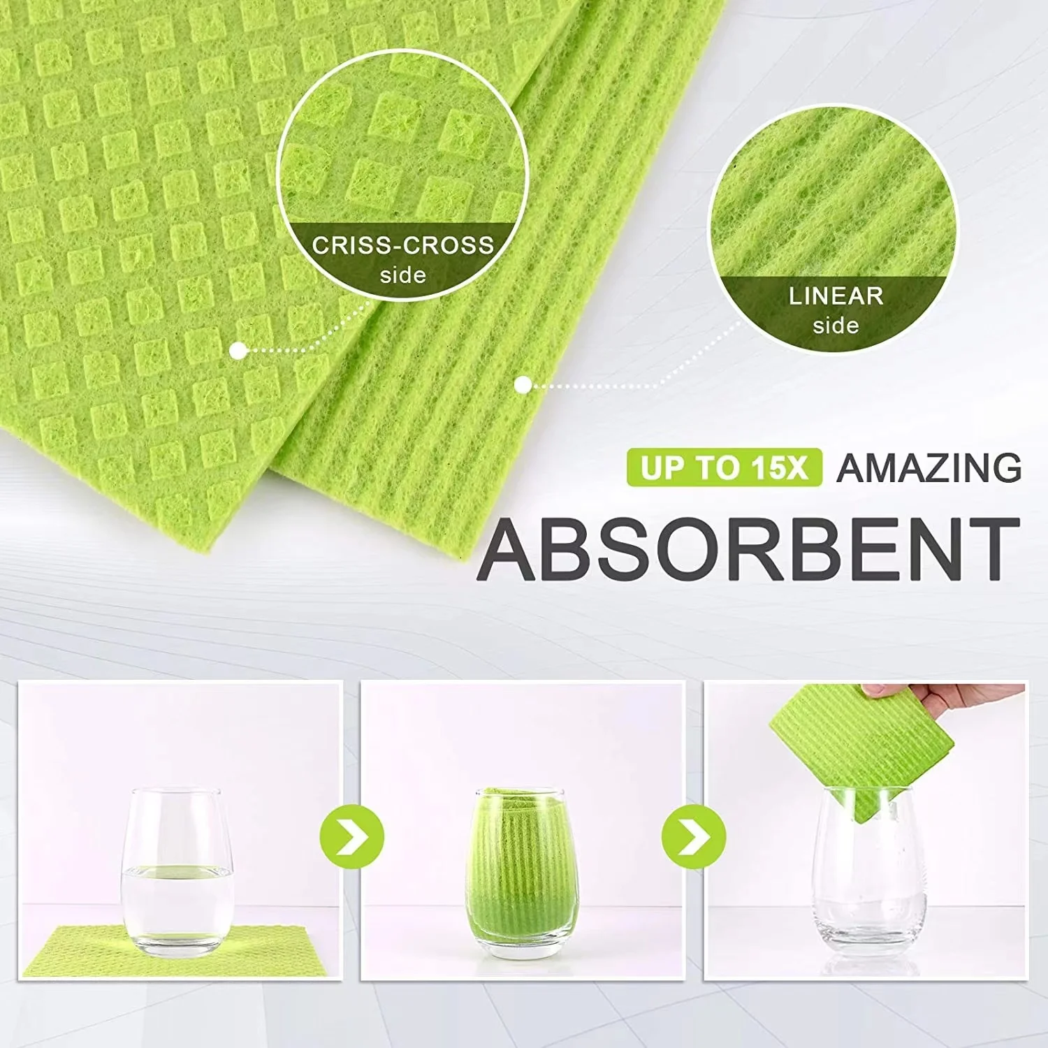 Wholesale Multi-purpose Water Absorbent Household Cleaning Cloths Wedish Dishcloths Ffor Kitchen- 10 pack