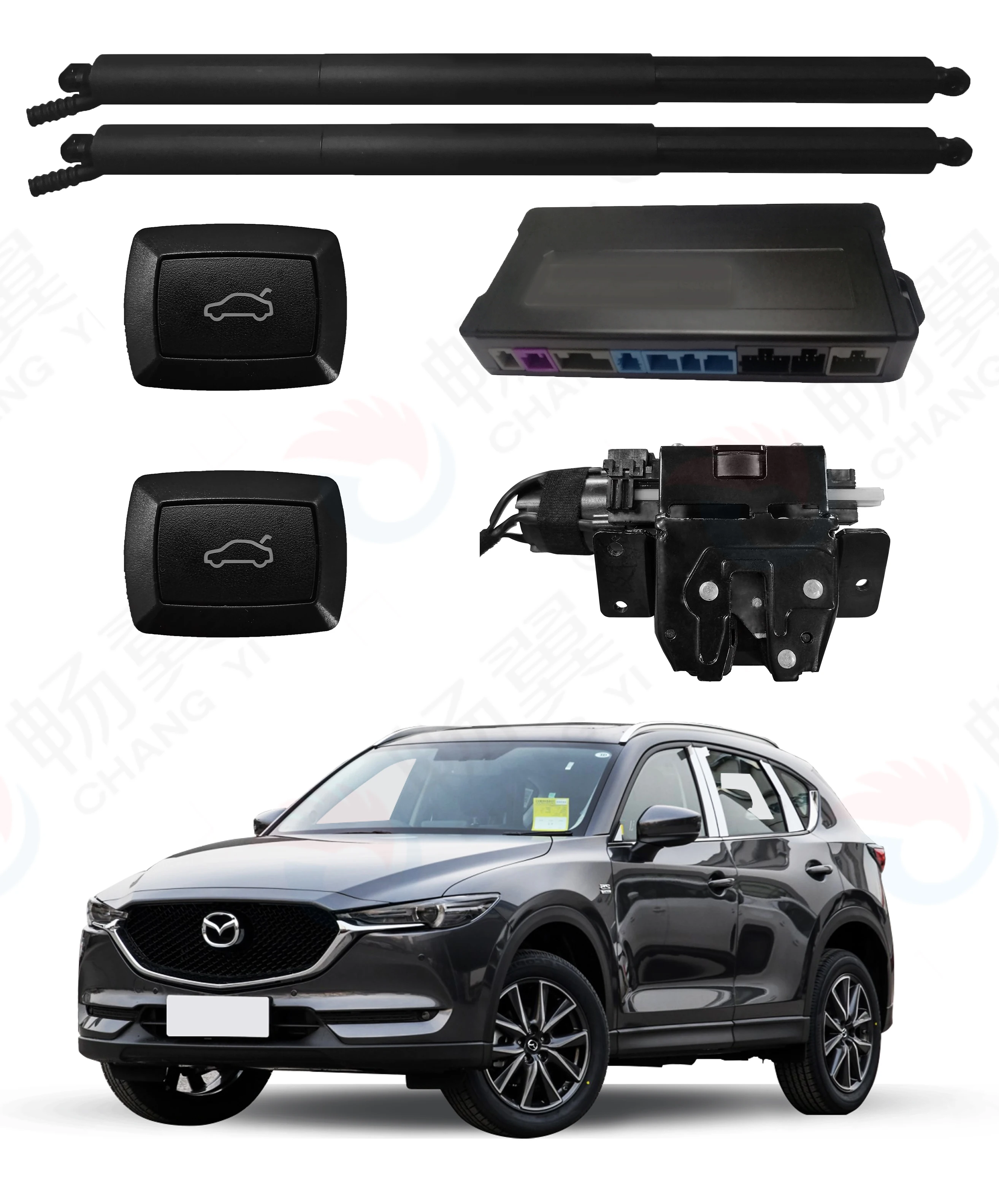 Mazda CX-5 2017+ Car Accessory Rear Trunk Opener Car Auto Rear Door Power Tailgate Lift Support  Foot Sensor Optional