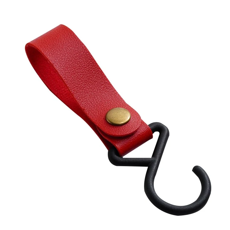 wholesale customized colorful Multifunctional Leather S-Hooks ,S HOOKS COMBINED WITH LEATHER STRAP