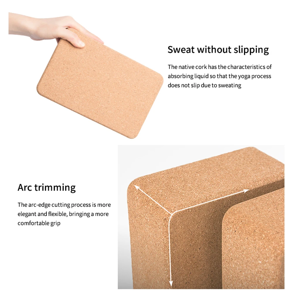 Wholesale strong pressure resistant Cork Yoga Block Brick