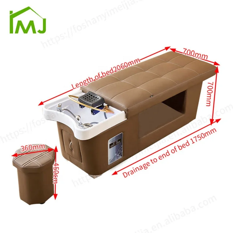 Salon hair wash Reclining massage Facial Treatment Heating head spa shampoo bed