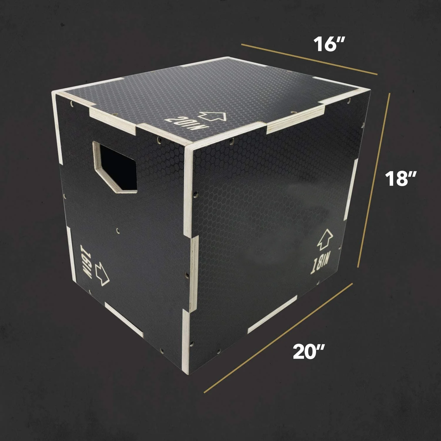 Wholesale Adjustable Anti Slip Wooden Plyo Box with non-slip coating