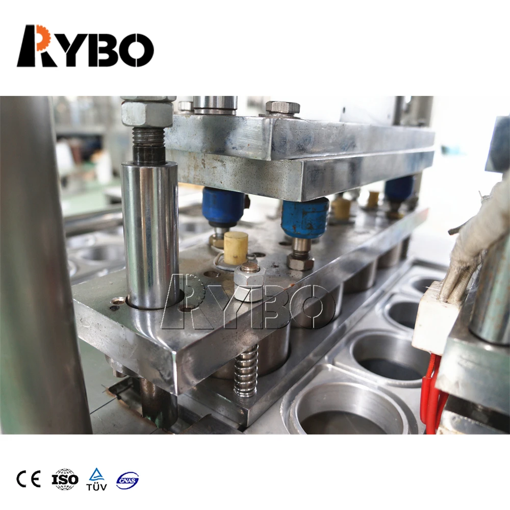 Automatic small plastic cup bowl with lid dessert jelly milk yogurt mineral drinking water filling line sealing machine price