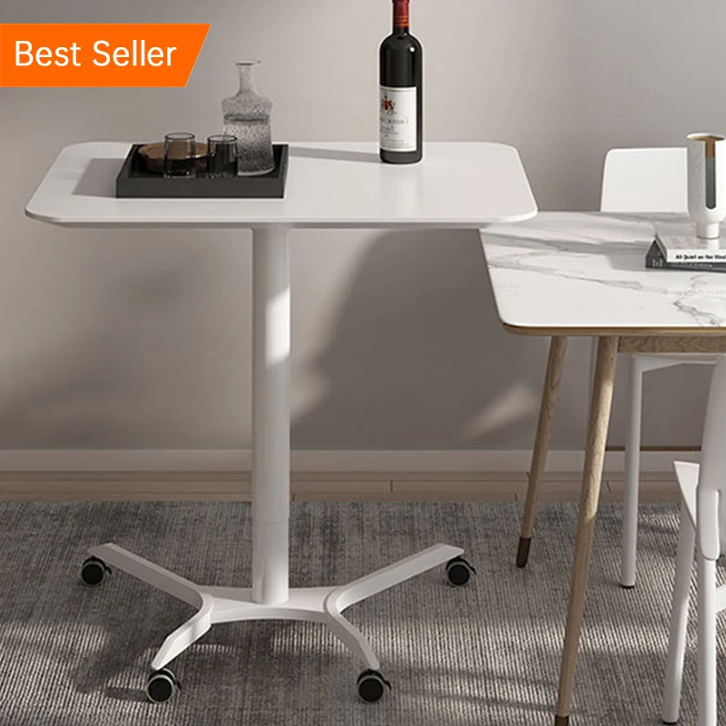 Alluminiim OEM furniture Pneumatic Height Adjustable Lifting Coffee laptop table Office Standing moving desk for office bedroom