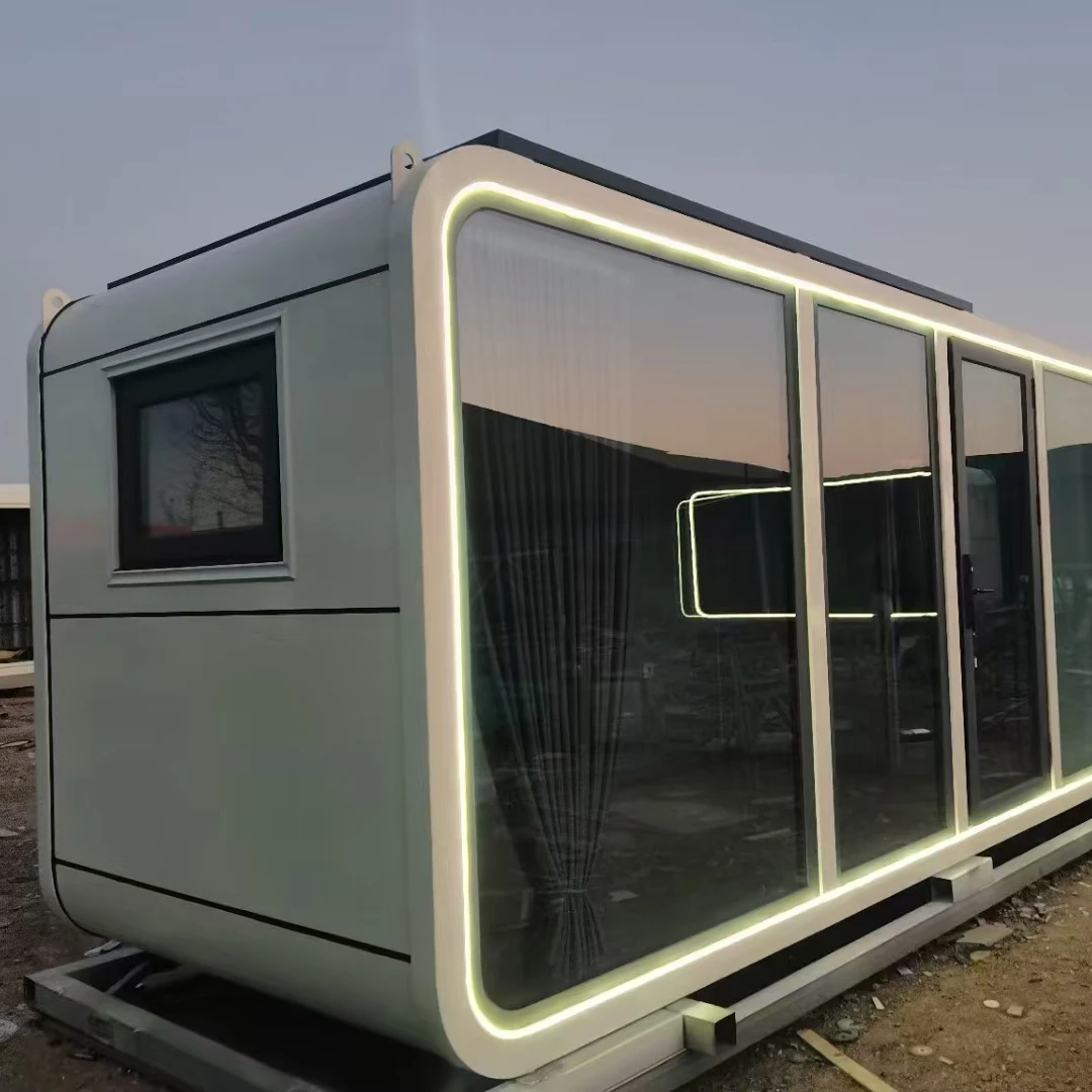 Factory Price Portable easy build Prefabricated Mobile Steel Structure Building Apple Cabin Tiny Home for Living and Leisure