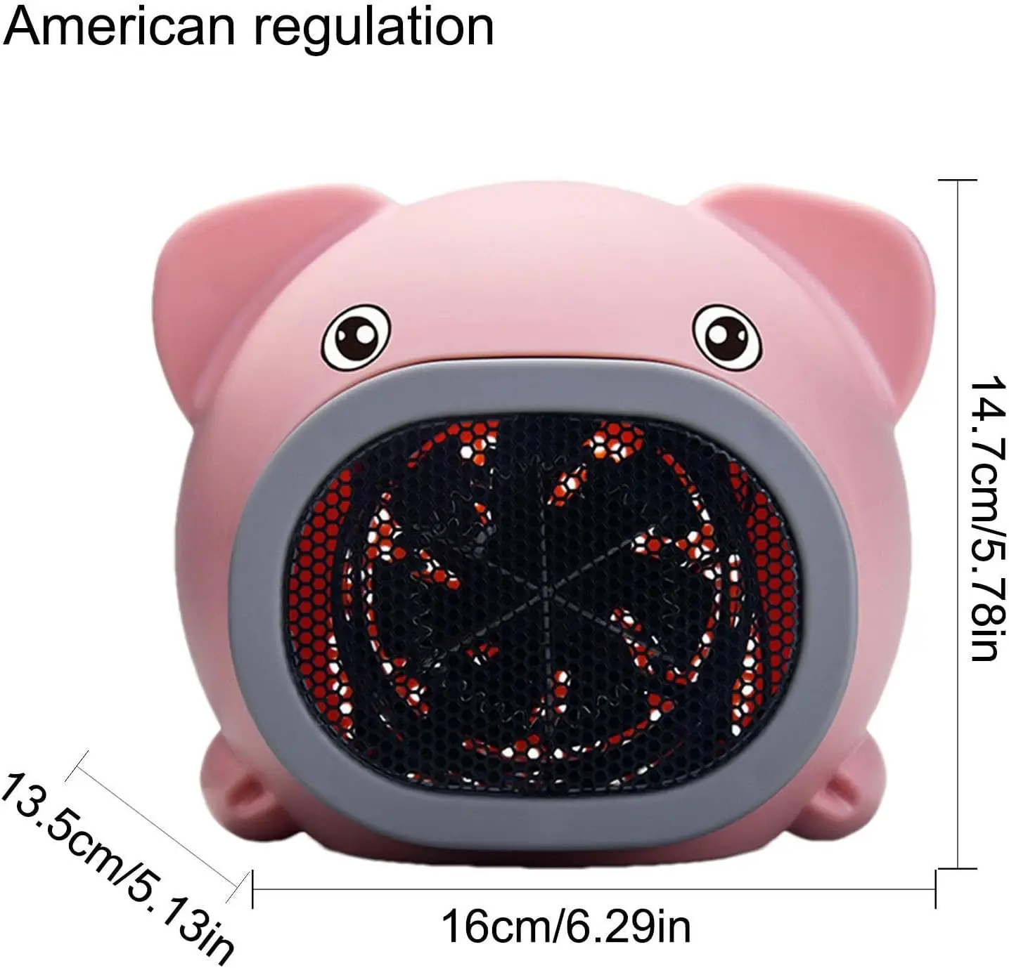 Mechanical Multiple Speed Wide,Heating Dissipation Hot Air Supplying Mini Heater Fan/