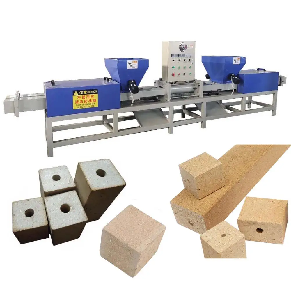 
four head wood pallet block extrude machine Wooden pallet foot pier machine 