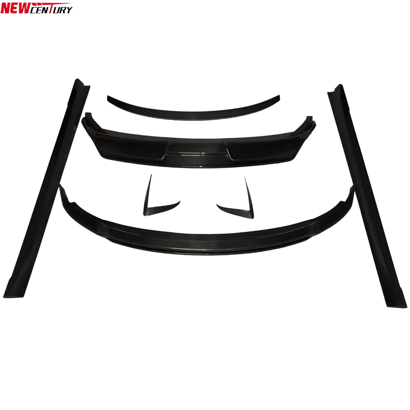 3K Carbon Fiber Kit Front Lip Spoiler Side Skirts Rear Diffuser Splitter Trunk Spoiler For Tesla Model 3 2019 2020