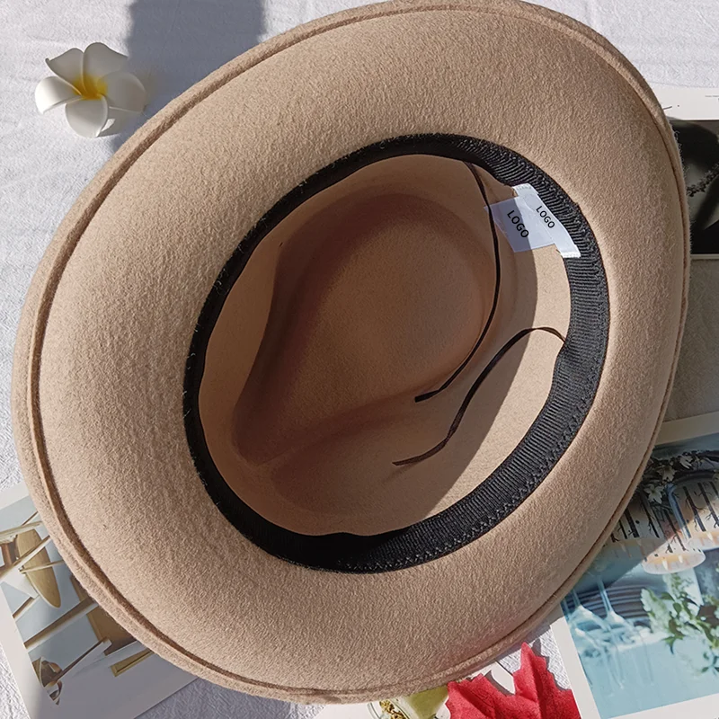 Fashion Design Teardrop Style Top 100% Australian Wool Felt Fedora Hat