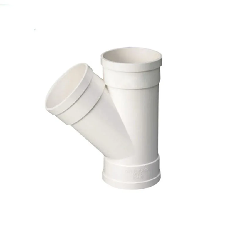50-200 Hot selling pipe fitting products for water drain DWV y tee high pressure pvc plastic pipe fitting