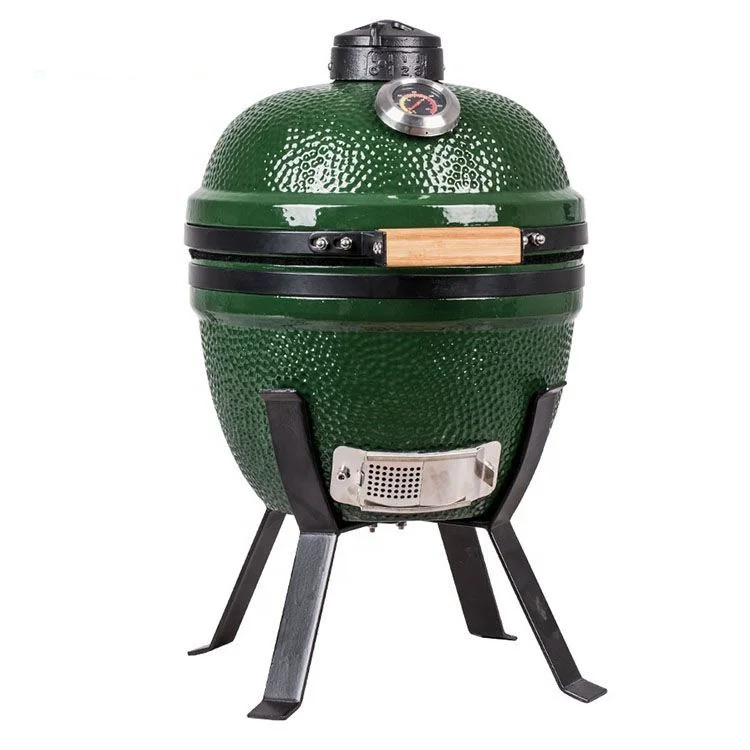 15 Inches China Manufacturer Portable Clay Kamado Oven Japanese Porcelain Charcoal Barbecue Bbq Ceramic Green Egg Komado Grill