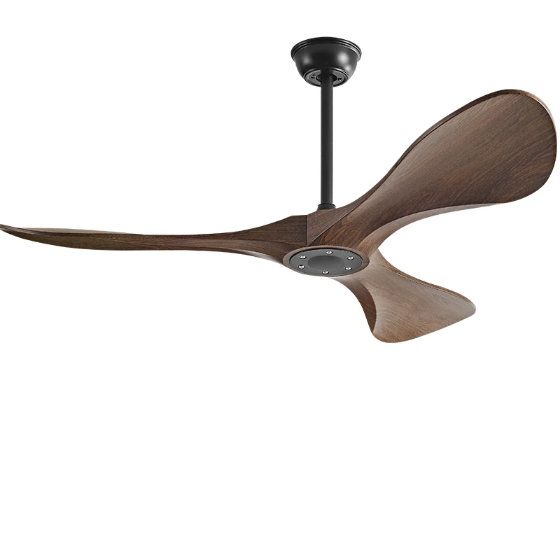 Best Offer American Vintage Decorative Fan 3 Plywood Blade Ceiling Electric Fan DC Motor Remote Control Ceiling Fan