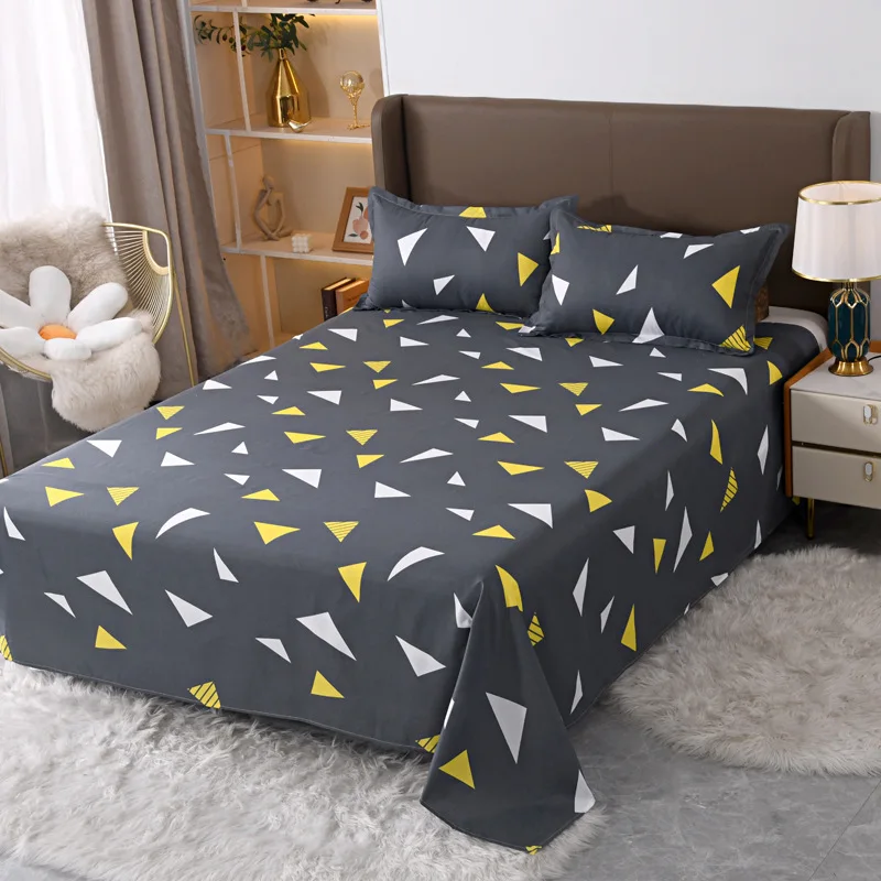 Hot sale Thickened plant print polyester bed bedsheet Ultrafine fiber bedsheet set