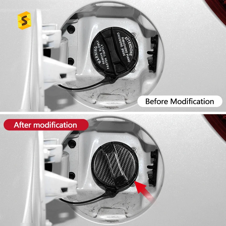 Shasha Carbon Fiber Car Inner Gas Fuel Tank Cover For Kia K2 K3 K5 KX7 Carbon Car Accessories