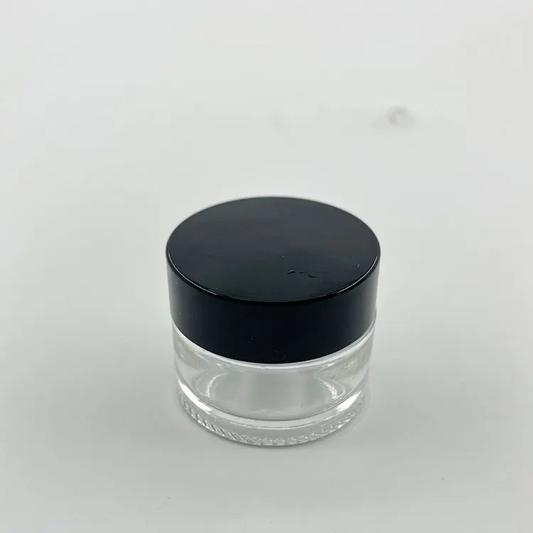 30ml 50ml 100ml cosmetic glass jars black glass cosmetic jars mini glass bottle cream with cover