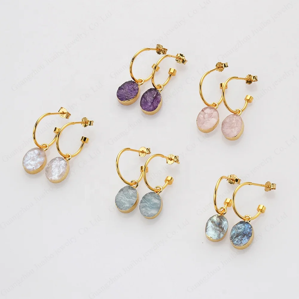 925 sterling silver raw crystal teacher earrings healing crystal gemstone mama new earrings 2023