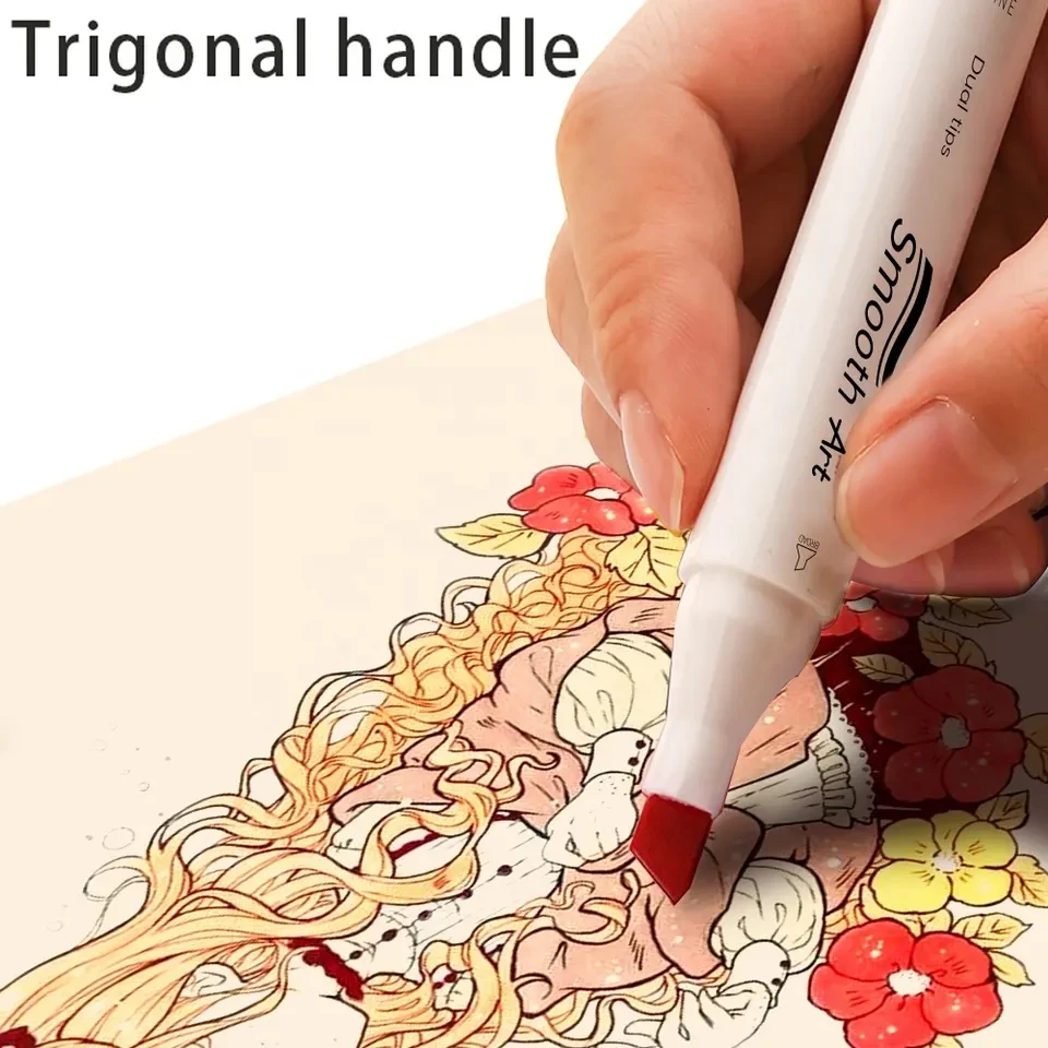 Keep Smiling 262 Colors Dual Tip Permanent Marker Pens Sketch Lettering Drawing Art Marker Pen Set