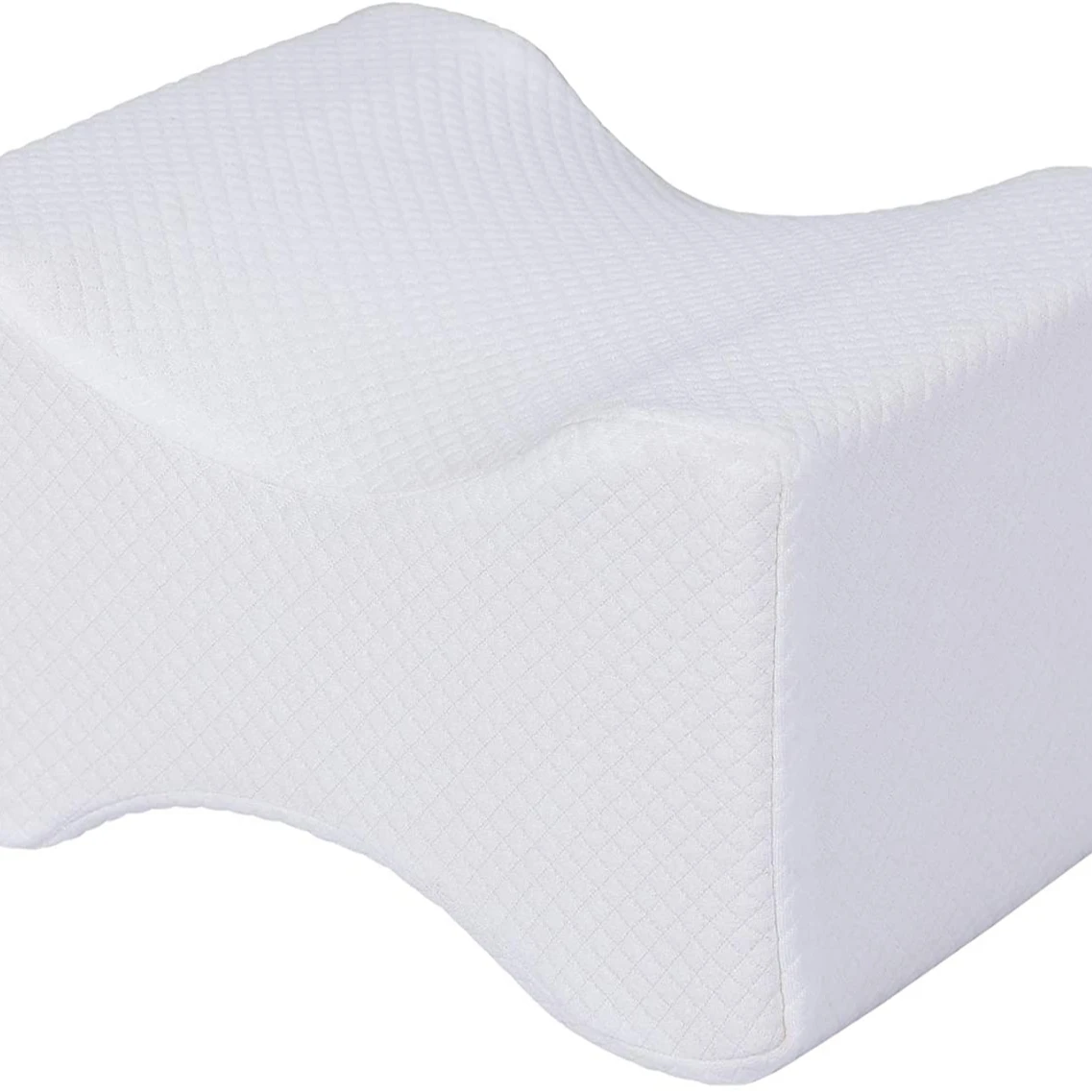 
Knee Memory Foam Pillow for Side Sleepers, Knee Support Pillow for Leg and Knee Pain, White 