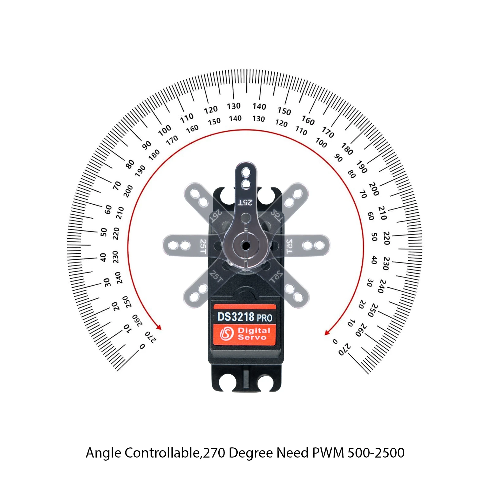 High Speed Metal Gear Digital Servo Waterproof SSG DS3218 Pro Stainless Gear Motor 20KG For 1/8 1/10 1/12 Scale RC Car Robot