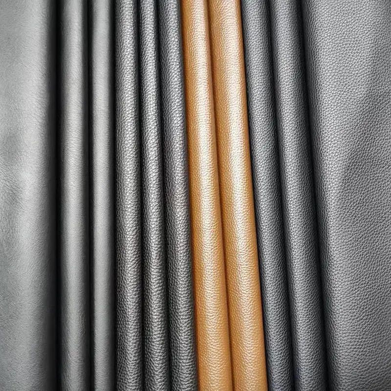 Factory Customized Fashion Eco-friendly Soft faux leather washable PVC polyester synthetic PU leather for men jackets