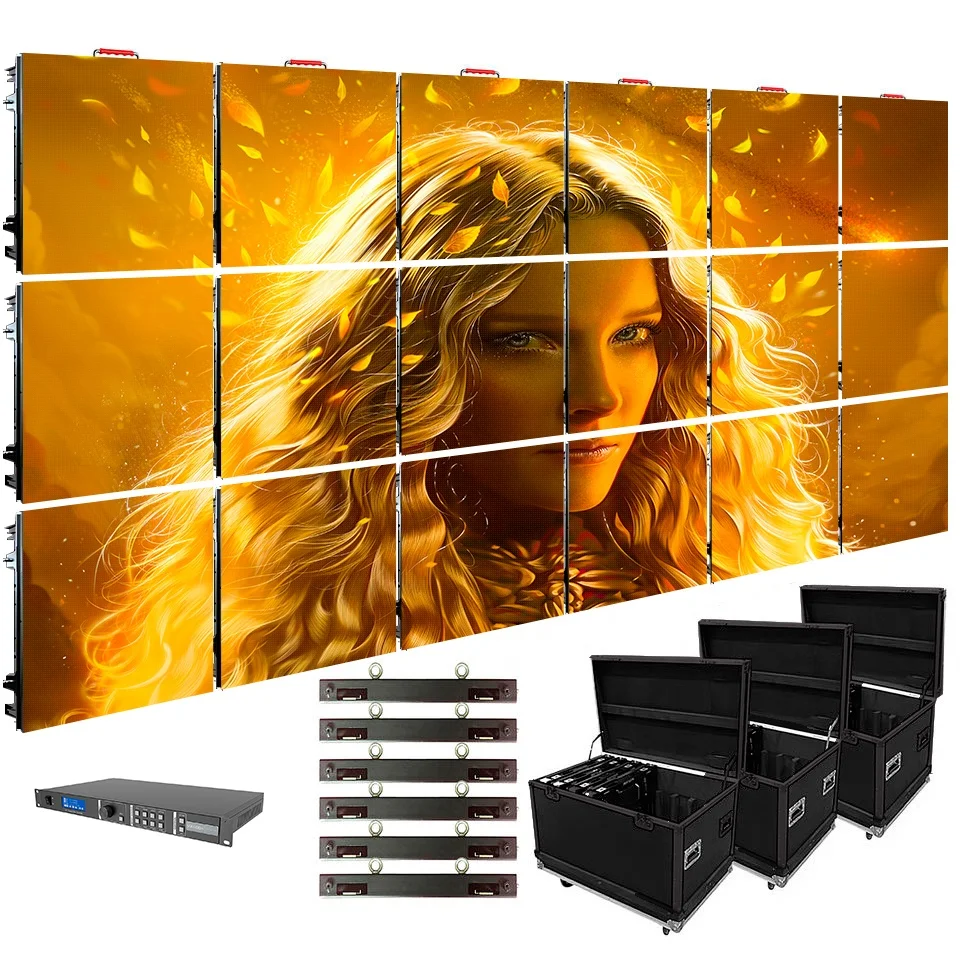 Full Color P3.91 P4.81 Stage Backdrop Rental Display Panels P2 P3 P4 Pantalla Indoor Outdoor Led Screen Advertising Wall