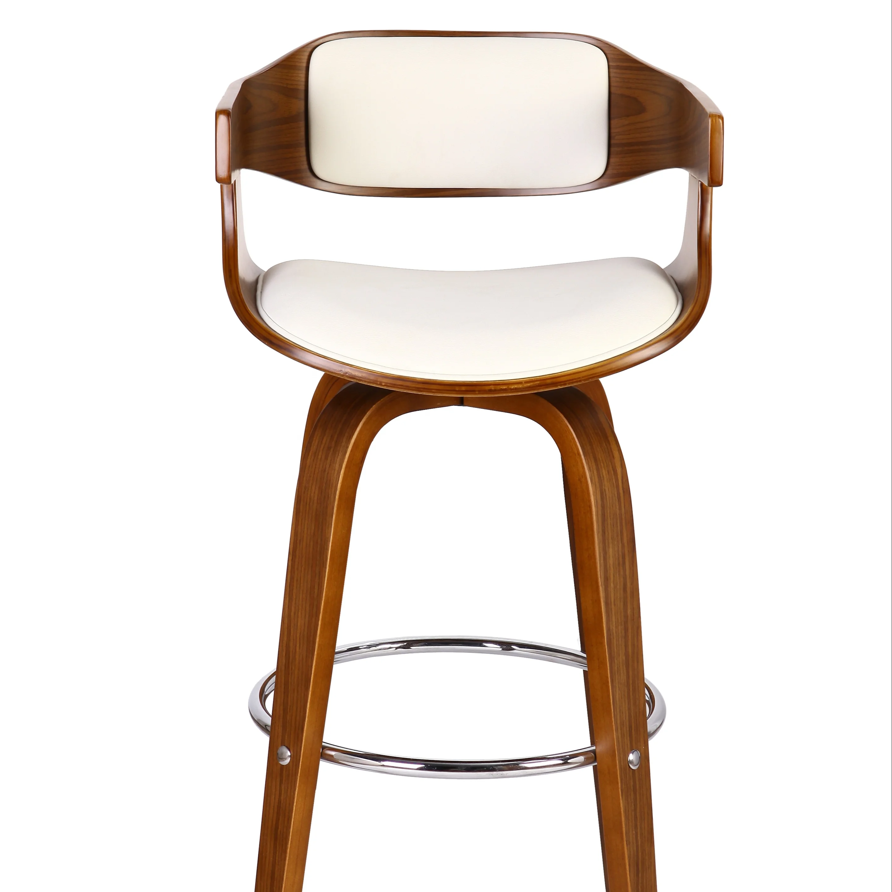 Commercial Furniture Bar Stool Furniture Bar Chairs Leather Cover with Round Footrest High Bar Chair Manufacturer Oak Wood China