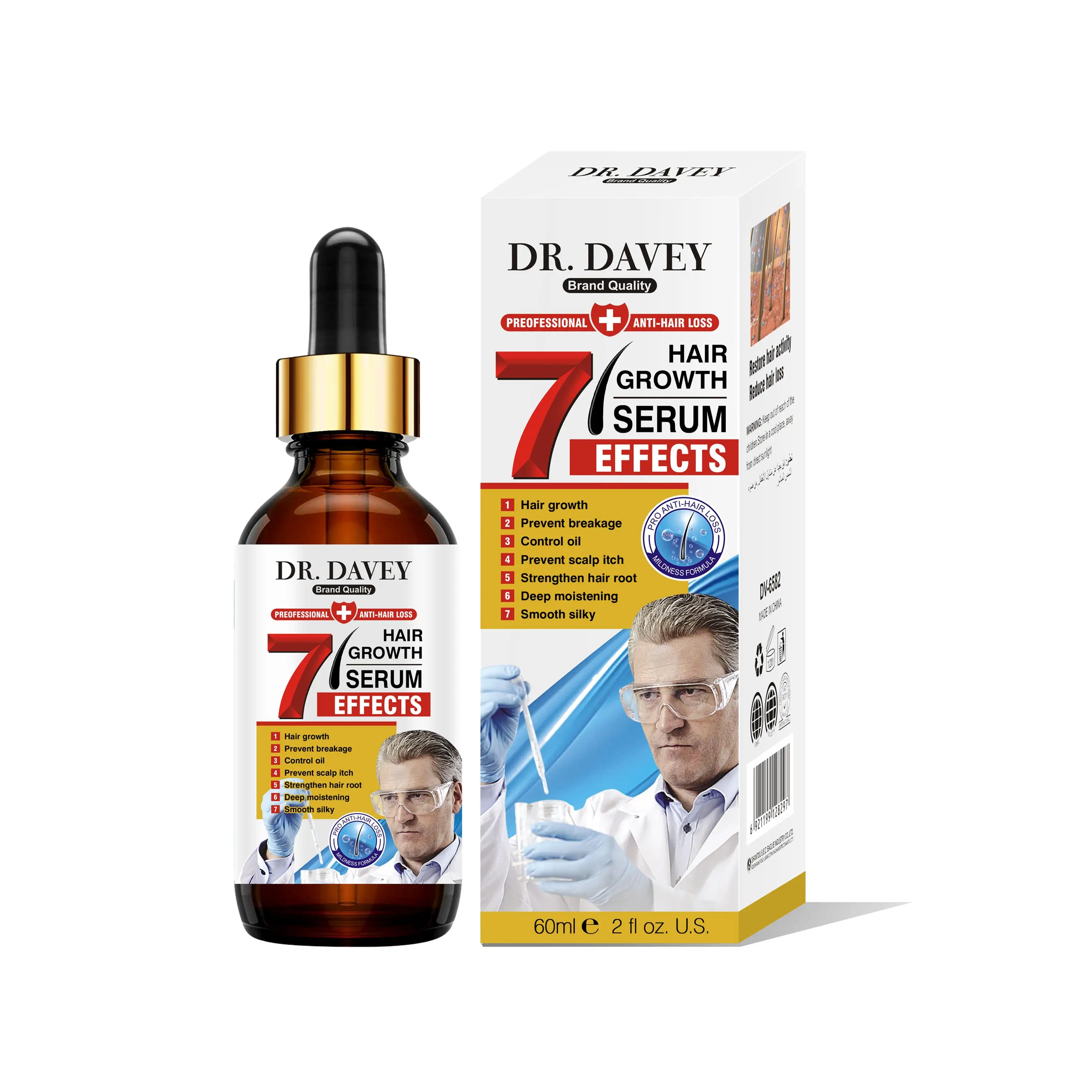 DR.DAVEY Private Label Health Hair Growth Serum Anti-hair Loss Healthy Hair Regrowth Oil
