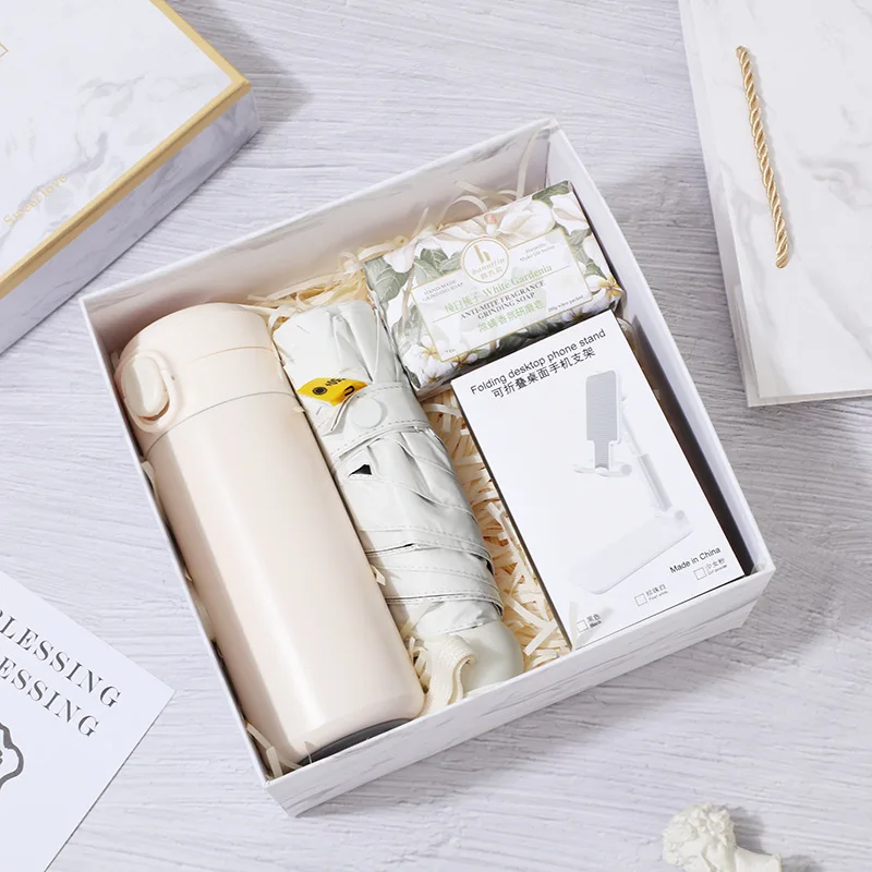 Mothers Day Gift Set With Fans Coffee Mug Towel Umbrella Gift Items